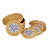 Elegant Rattan Coaster Set