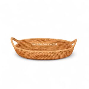 Elegant Rattan Tray with Handles