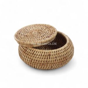 Elegant Small Rattan Box
