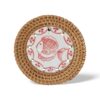 Fish Floral Ceramic Rattan Coaster