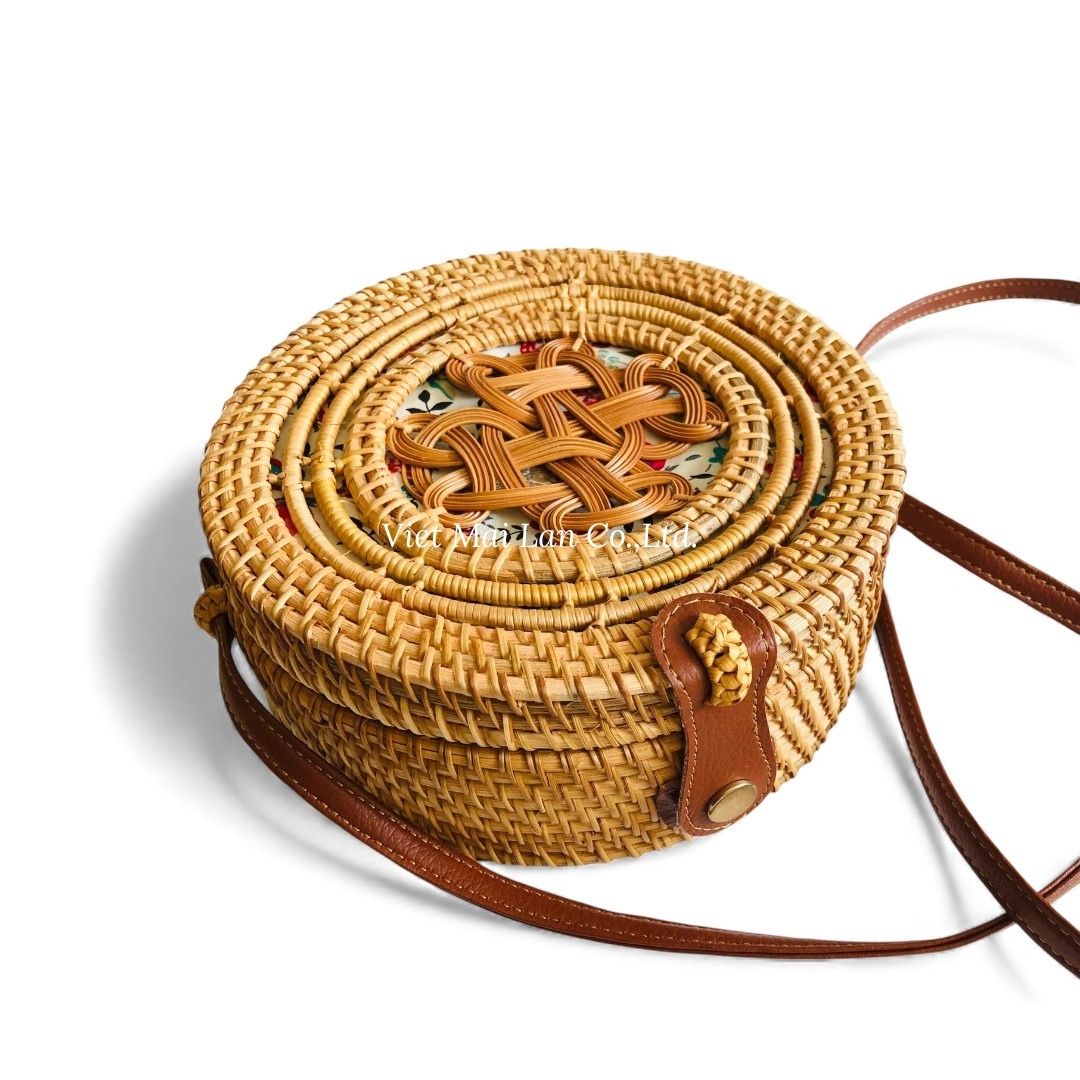 Floral Rattan Bag