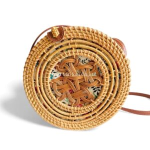 Floral Rattan Bag