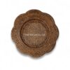 Floral Rattan Charger Plate