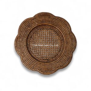 Floral Rattan Charger Plate