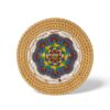 Floral Rattan Coaster with Ceramic