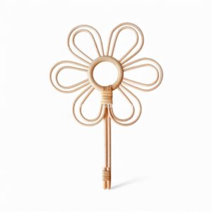 Floral Rattan Kids Wall Shelf