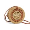 Flower Pattern Rattan Bag