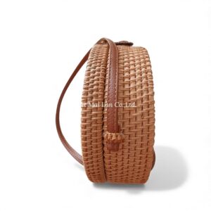Flower Pattern Rattan Bag