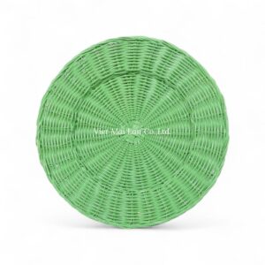Green Rattan Charger Plate
