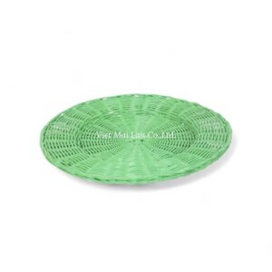 Green Rattan Charger Plate