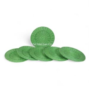 Green Rattan Charger Plate
