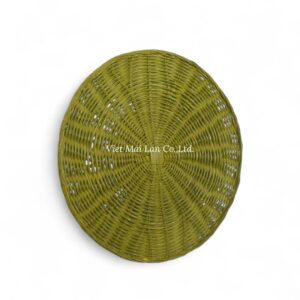 Green Round Rattan Placemat