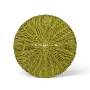 Green Round Rattan Placemat