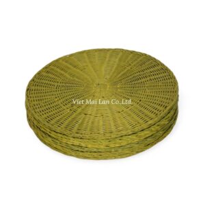 Green Round Rattan Placemat