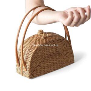 Half Moon Rattan Bag