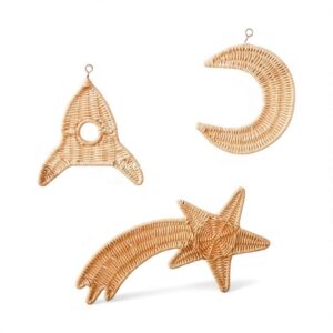 Handcrafted Rattan Kids Wall Decor