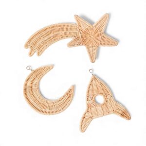 Handcrafted Rattan Kids Wall Decor