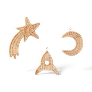 Handcrafted Rattan Kids Wall Decor