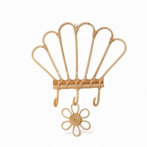 Handcrafted Rattan Kids Wall Shelf