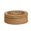 Handcrafted Round Rattan Box