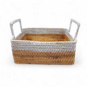 Handcrafted Square Rattan Tray