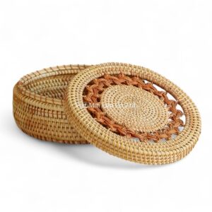 Handcrafted Wicker Rattan Box