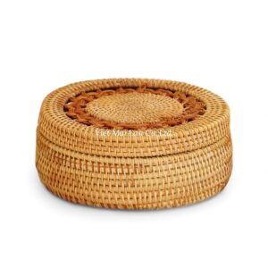 Handcrafted Wicker Rattan Box