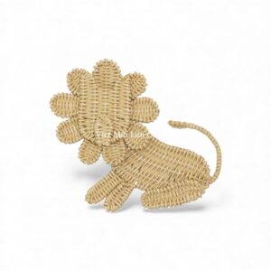Handmade Lion Rattan Kids Wall Decor