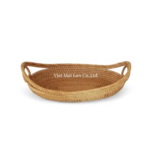 Handmade Oval Rattan Tray