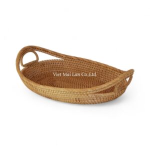 Handmade Oval Rattan Tray