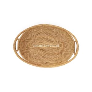 Handmade Oval Rattan Tray