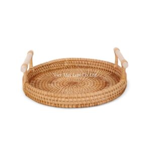 Handmade Rattan Tray with Handles