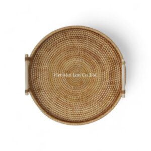 Handmade Rattan Tray with Handles