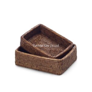 Handmade Rectangular Rattan Tray