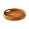 Handmade Round Rattan Tray