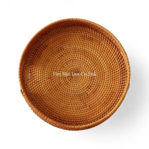 Handmade Round Rattan Tray