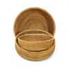 Handwoven Rattan Tray Set