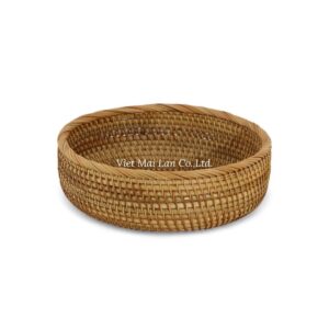 Handwoven Rattan Tray Set