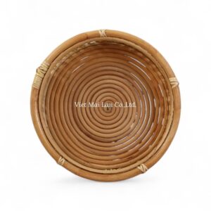 Handwoven Round Rattan Tray
