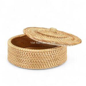 Jewelry Rattan Box with Lid