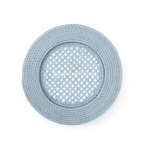 Light Blue Rattan Charger Plate