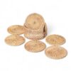 Light Brown Rattan Coaster
