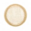 Light Brown Round Rattan Tray