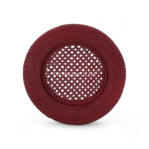 Maroon Rattan Charger Plate