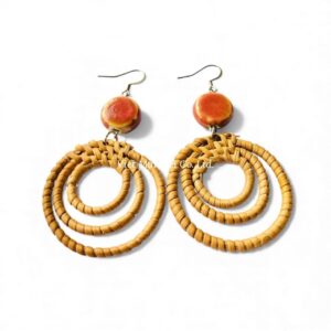 Minimalist Design Rattan Earrings