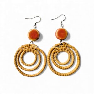 Minimalist Design Rattan Earrings