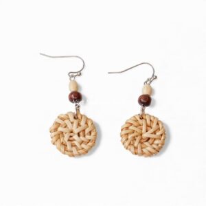 Minimalist Rattan Earrings