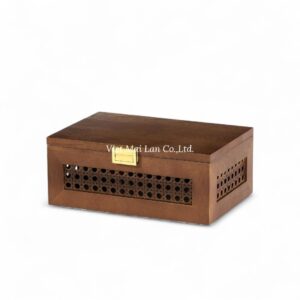 Modern Brown Rattan Box