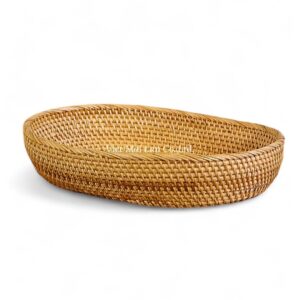 Modern Oval Rattan Tray