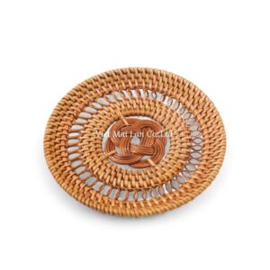 Modern Rattan Coaster Set